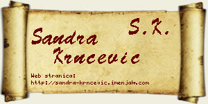 Sandra Krnčević vizit kartica